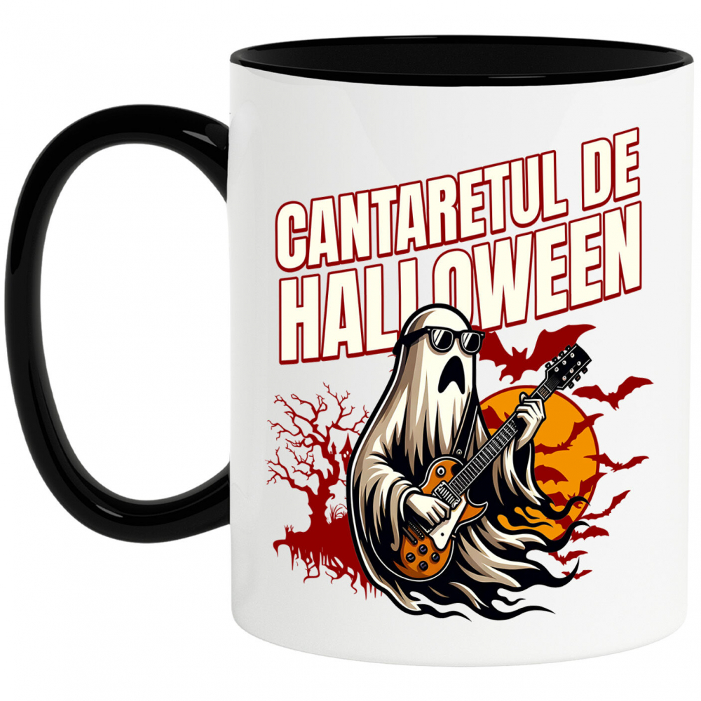 Cana Personalizata Mumie cu Chitară și Ochelari de Soare | Cântărețul De Halloween | Cadou Personalizat pentru Copii și Familie [1]