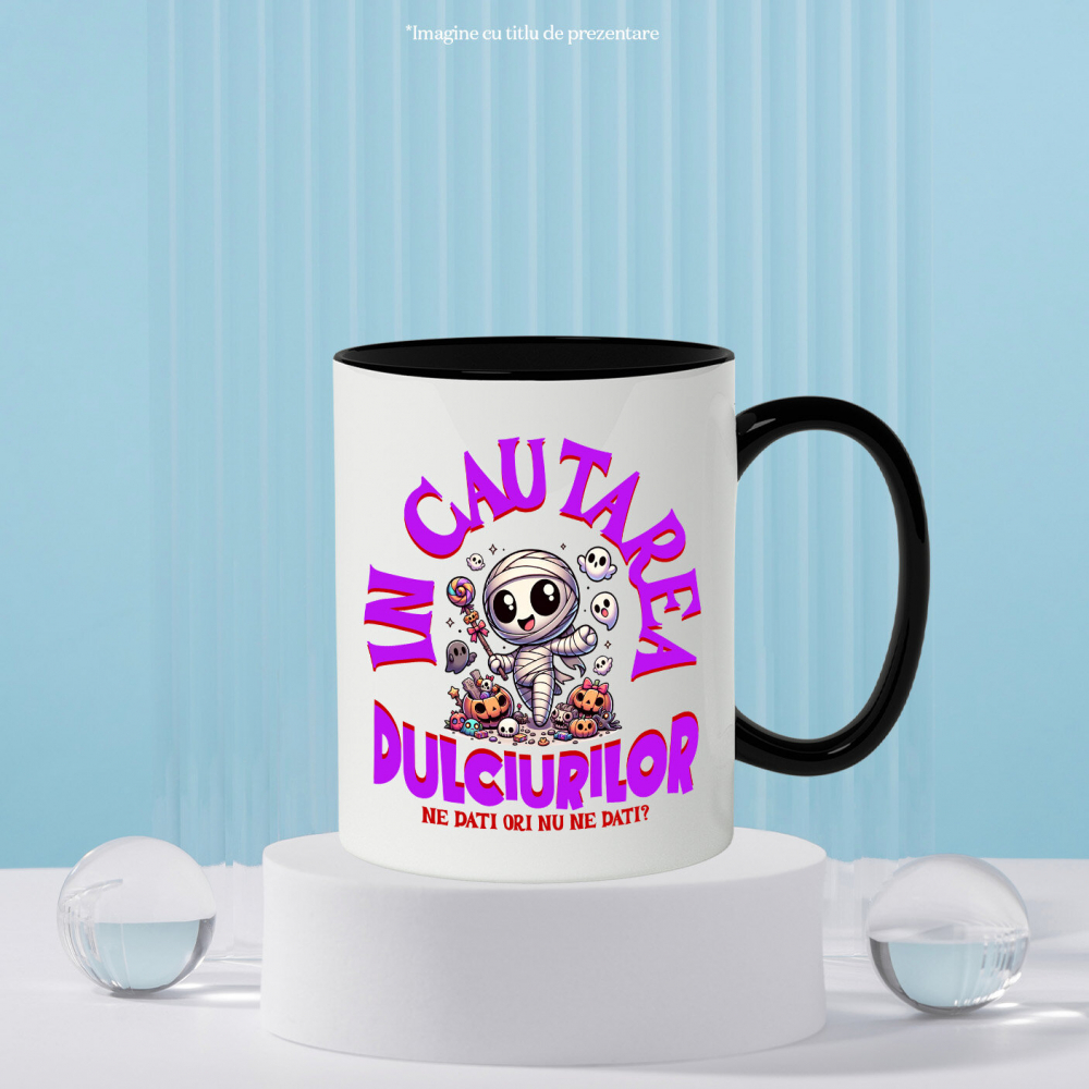 Cana Personalizata Diavol Drăguț cu Furca pentru Halloween | Micul Diavol Este Foarte Drăguț | Cadou Personalizat pentru Copii [3]