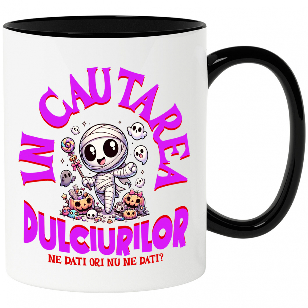 Cana Personalizata Diavol Drăguț cu Furca pentru Halloween | Micul Diavol Este Foarte Drăguț | Cadou Personalizat pentru Copii [1]