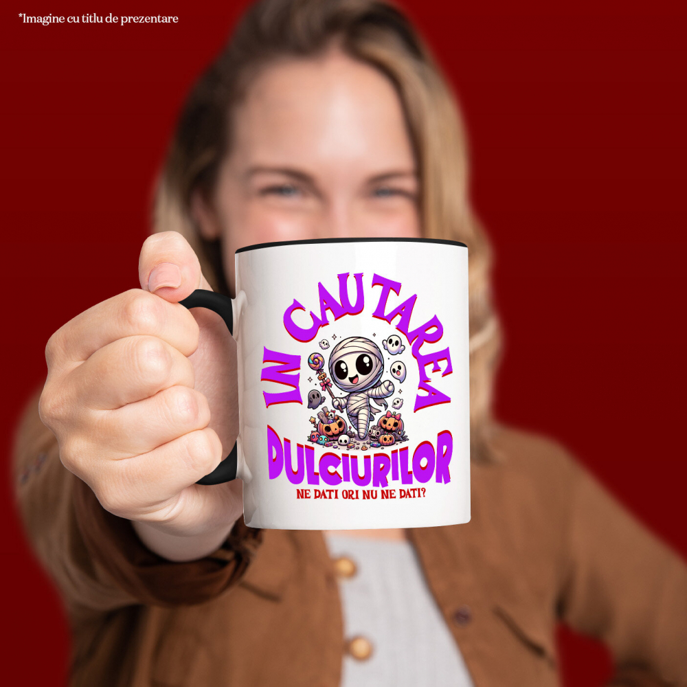 Cana Personalizata Diavol Drăguț cu Furca pentru Halloween | Micul Diavol Este Foarte Drăguț | Cadou Personalizat pentru Copii [2]