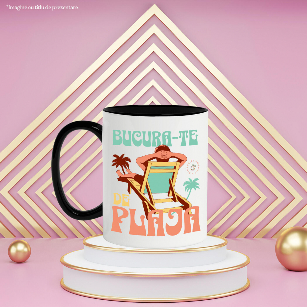 Cana Personalizata Om Pe Sezlong Plajă Tropicală - Cadouri Personalizate Pentru Familie, Tati și Copii [3]