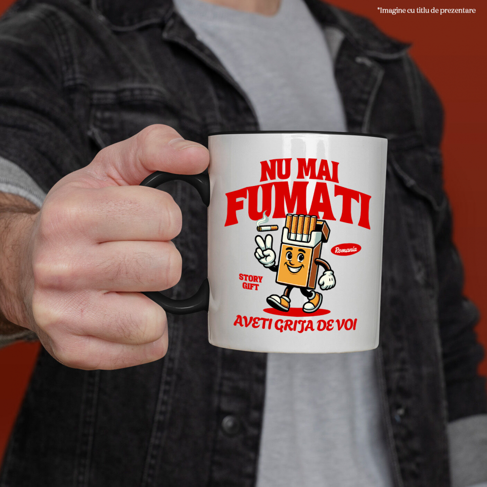 Cana Personalizata Pachet de Țigări Personalizat cu Semnul Păcii și Mesaj Motivațional „Nu Mai Fumați, Aveți Grijă de Voi” [2]