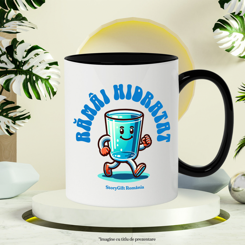 Cana Personalizata „Pahar de Apă Vesel – Rămâi Mereu Hidratat cu Acest Cadou Personalizat!” [3]