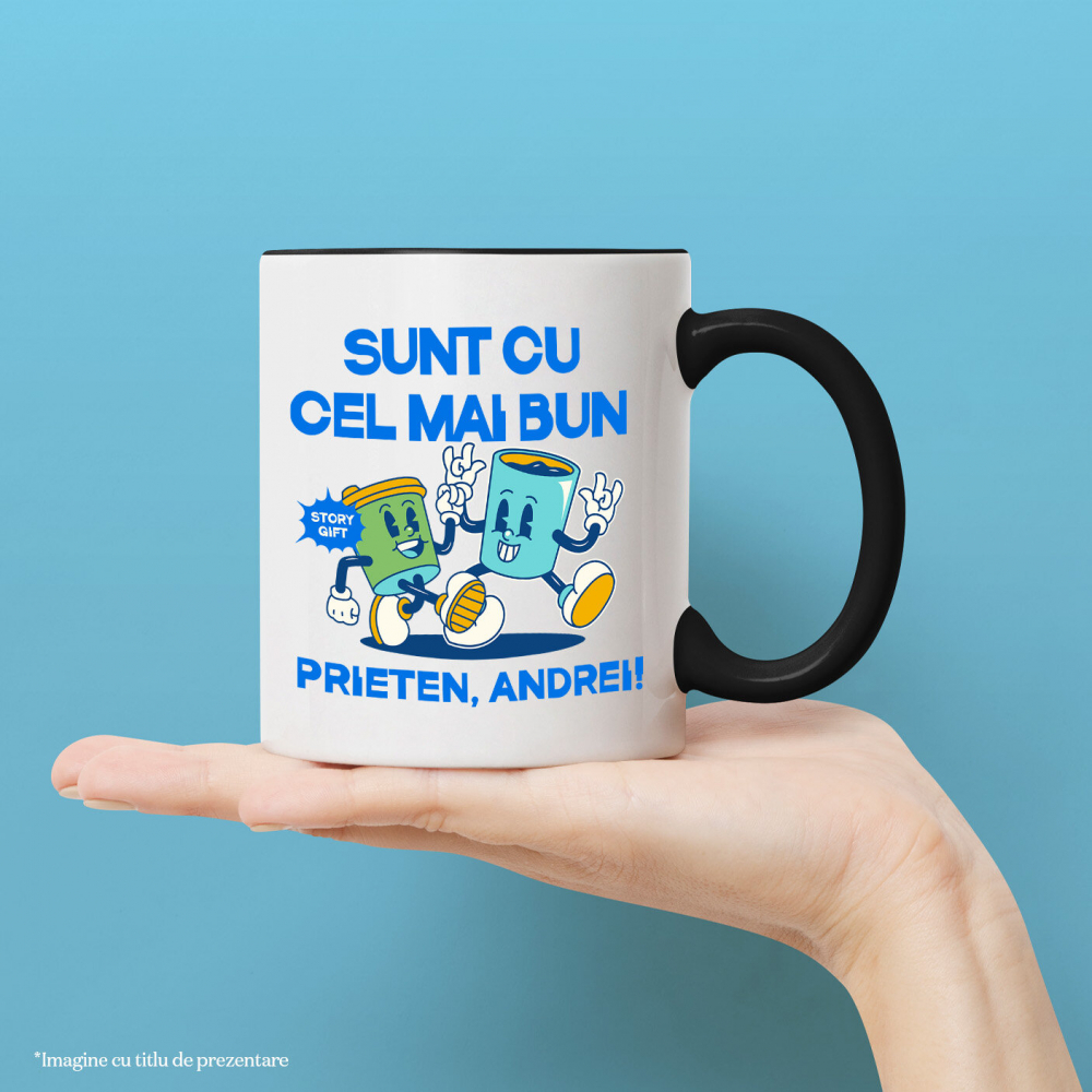 Cana Personalizata Animatie Sef Birou Cu Cafea și Tigara - Cadouri Personalizate pentru Familie, Copii, Tati și Prieteni [2]