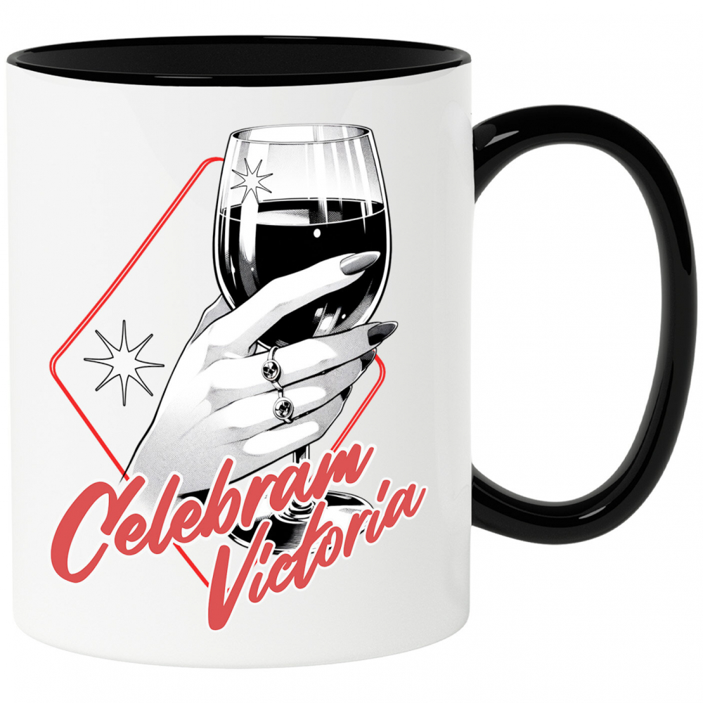 Cana Personalizata „Pahar De Vin Personalizat „Celebram Victoria” – Cadou Elegant pentru Femei și Petreceri” [1]