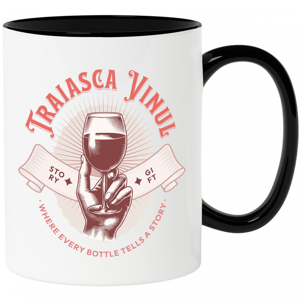 Cana Personalizata „Pahar de Vin cu Picior - Cadou Personalizat pentru Iubitorii de Vin” [1]