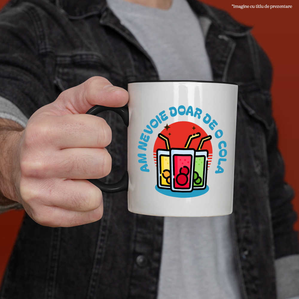 Cana Personalizata „Pahar Colorat Personalizat 'Am Nevoie de o Cola' – Cadou Vesel pentru Familie și Prieteni” [2]
