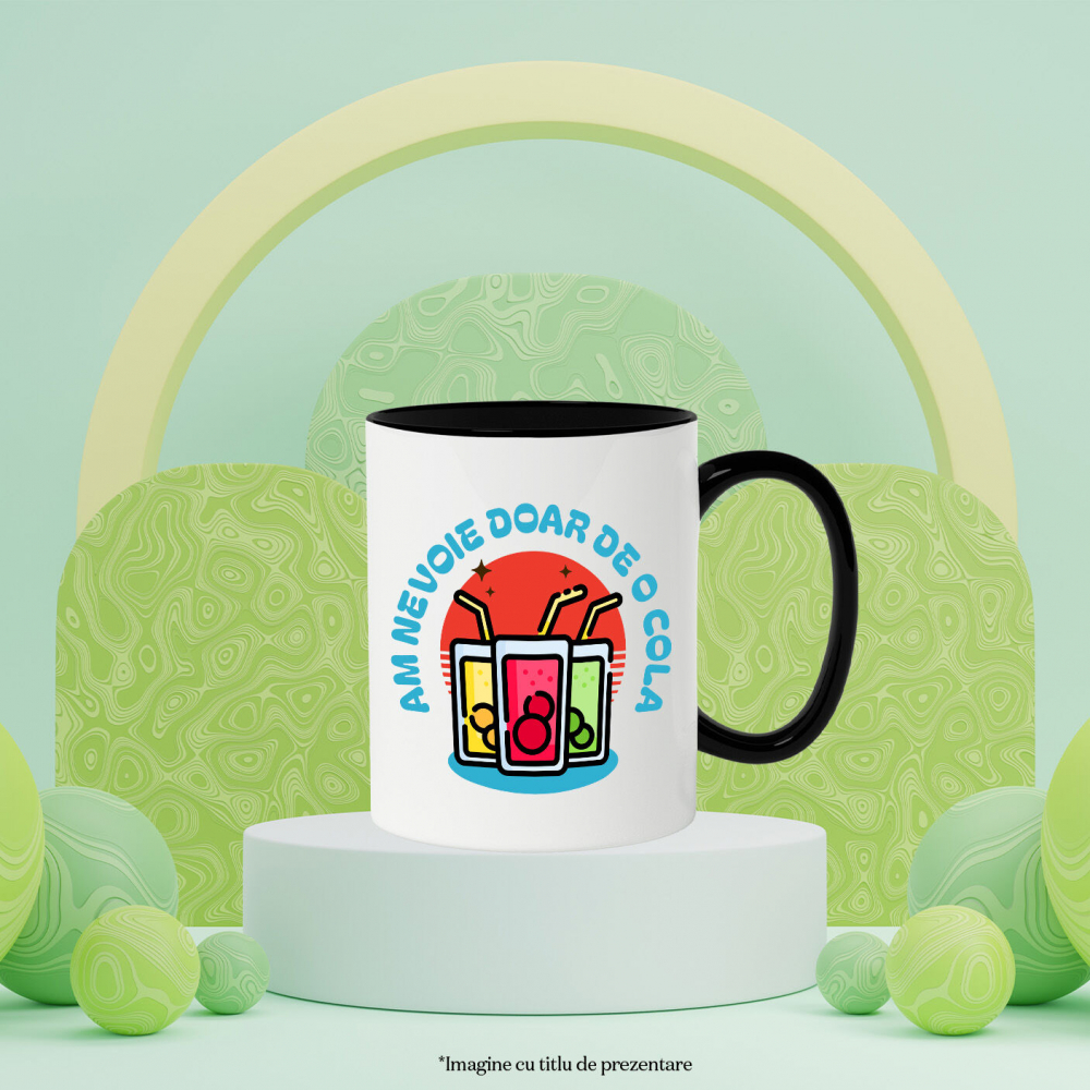 Cana Personalizata „Pahar Colorat Personalizat 'Am Nevoie de o Cola' – Cadou Vesel pentru Familie și Prieteni” [3]