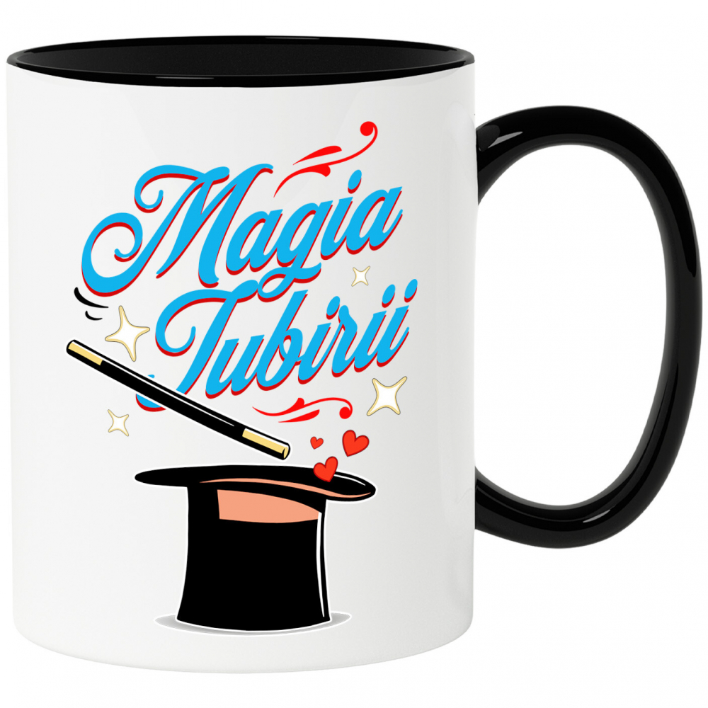 Cana Personalizata Pălărie de Magician cu Mesaj „Magia Iubirii” – Cadou Romantic Personalizat pentru Valentine's Day [1]