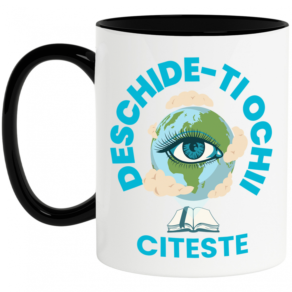 Cana Personalizata "Produse educaționale personalizate – Pământ Tera cu ochi gene lungi și carte deschisă" [1]