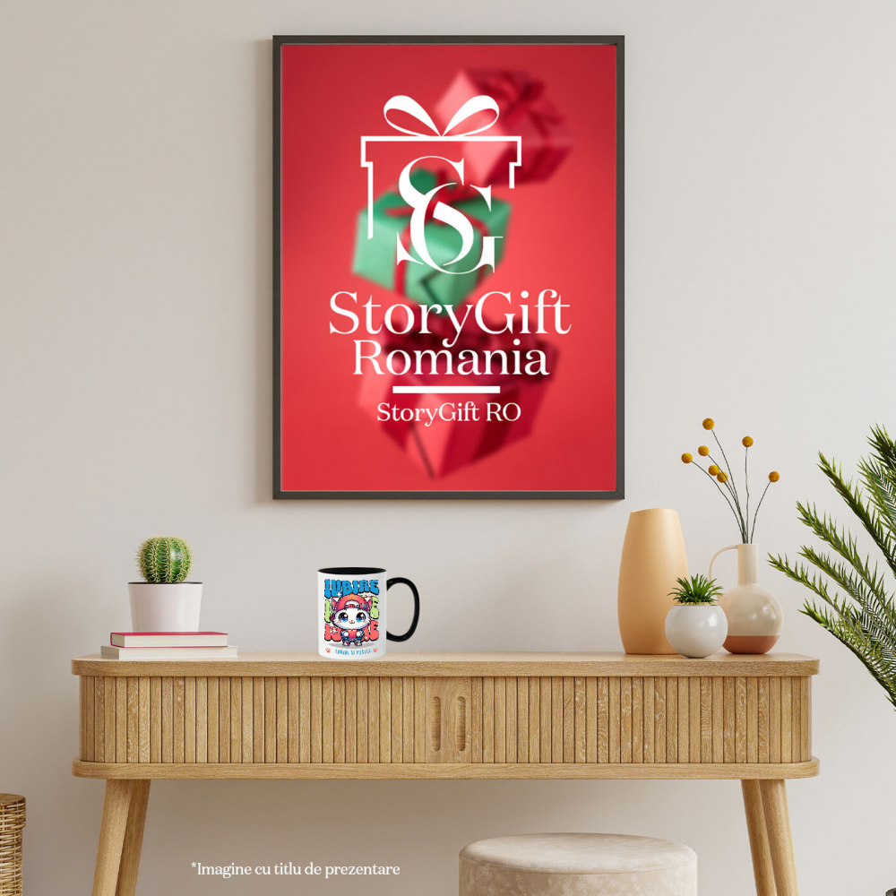 Cana Personalizata Pisica Albă Stil Gangster Cu Pălărie Și Inimă – Cadou Personalizat „Iubire Și Pisica” pentru Iubitorii De Pisici [4]