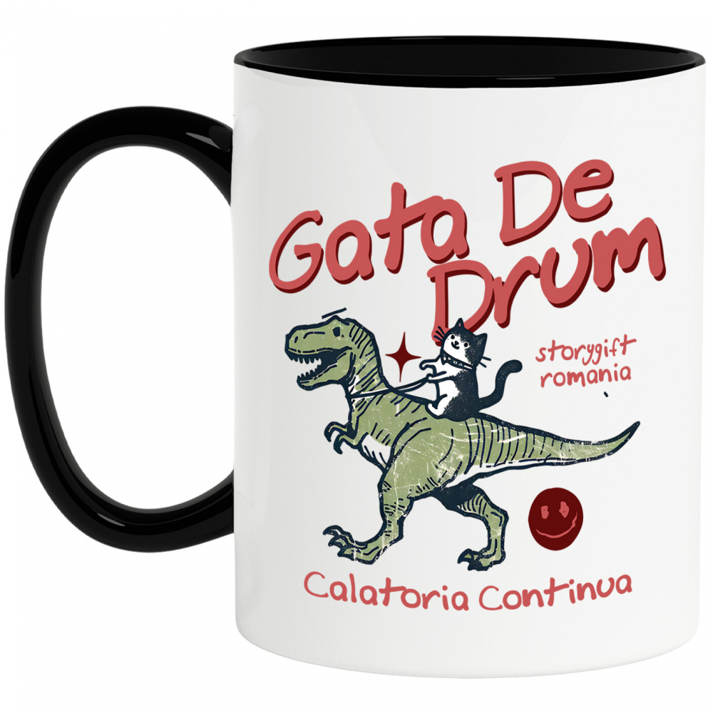 Cana Personalizata Pisică Călare T-rex - Jucărie cu Dinozaur pentru Copii, Călătorie Continuă [1]