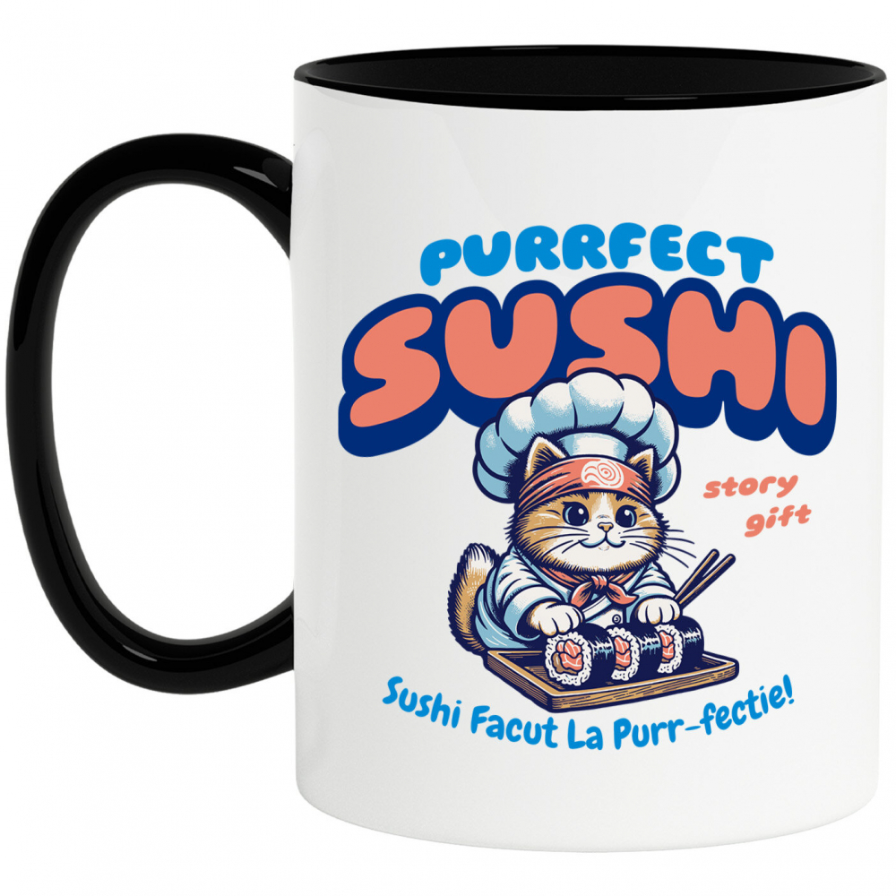 Cana Personalizata Pisica Chef Ninja – Bucătar Asiatic, Sushi și Gastronomie Japoneză [1]