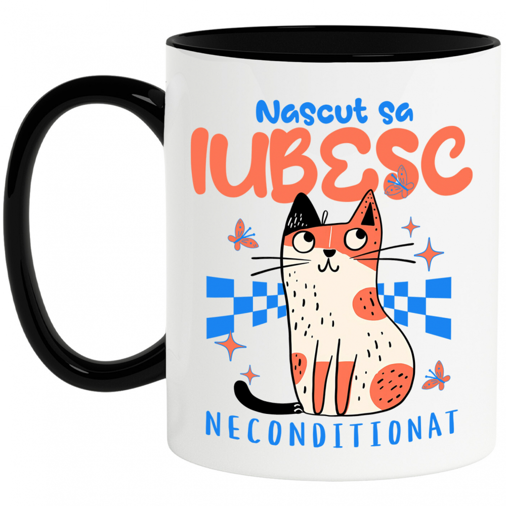 Cana Personalizata "Pisica Portocalie cu Mesaj Iubire Necondiționată - Cadou pentru Iubitorii de Pisici" [1]