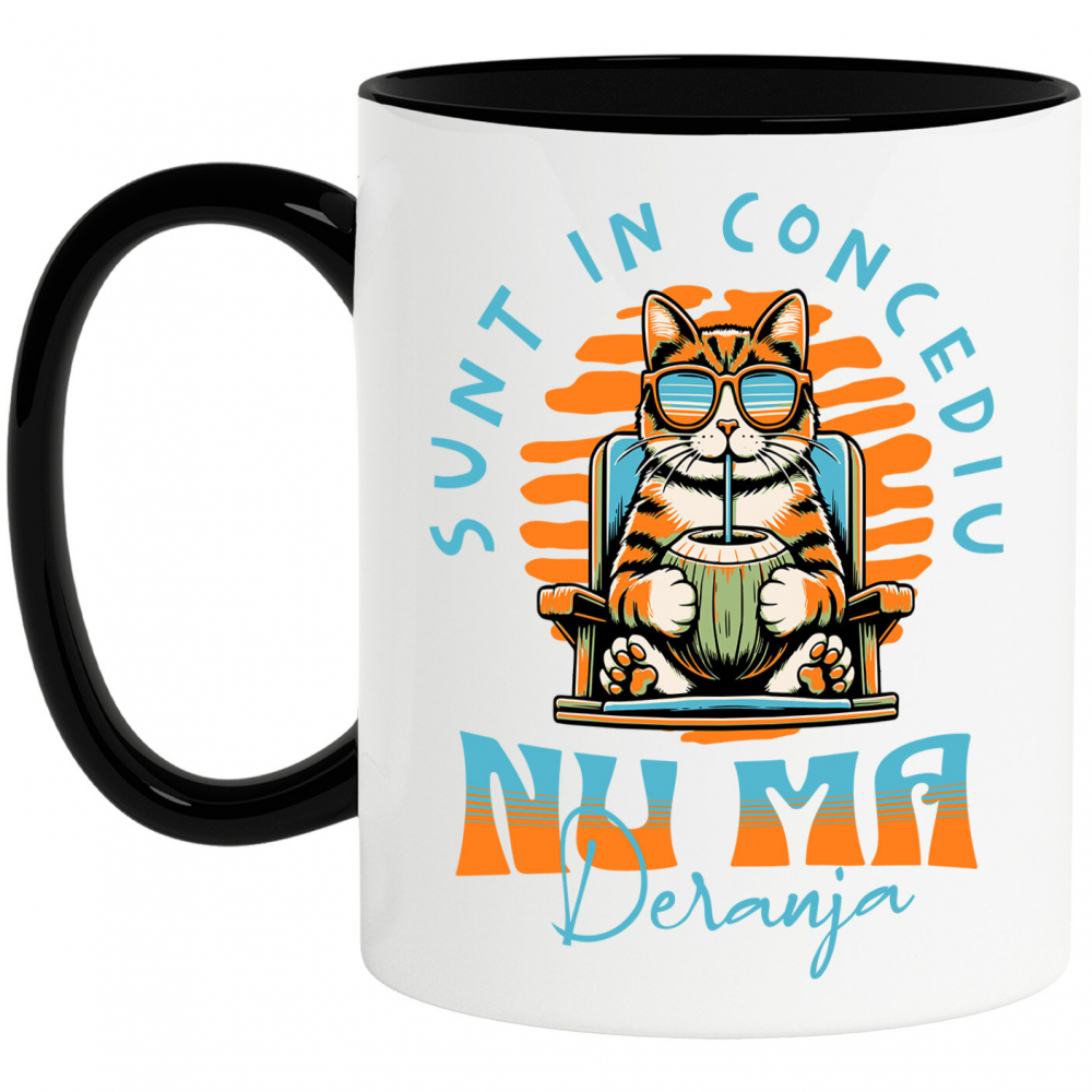 Cana Personalizata Pisica Pe Sezlong Cu Nuca De Cocos – Cadouri Personalizate Pentru Tati, Copii și Familie [1]