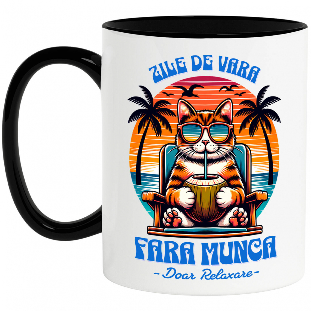 Cana Personalizata Pisică Relaxată Pe Sezlong – Cadou Personalizat Pentru Familie & Prieteni [1]