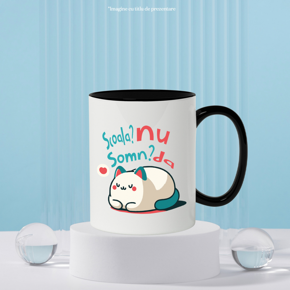 Cana Personalizata Pisică Pufoasă cu Mesaj Amuzant – Cadou Personalizat pentru Copii [3]