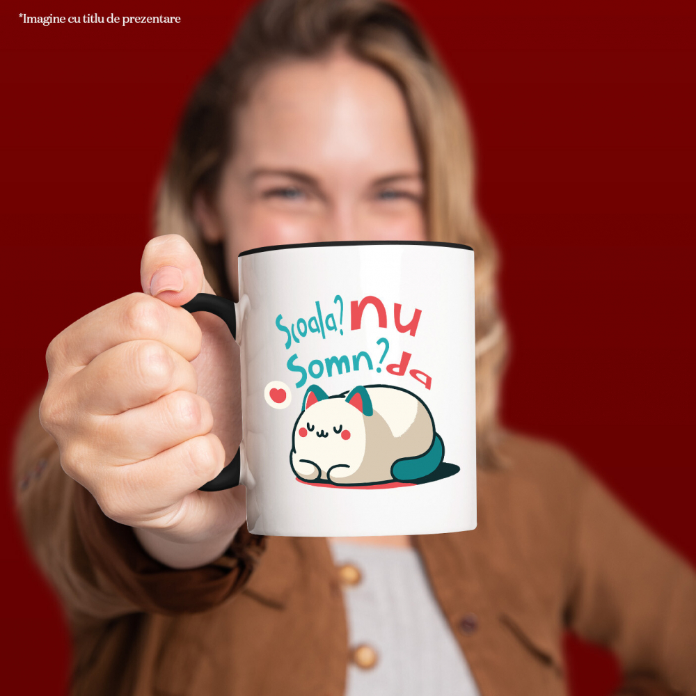 Cana Personalizata Pisică Pufoasă cu Mesaj Amuzant – Cadou Personalizat pentru Copii [2]