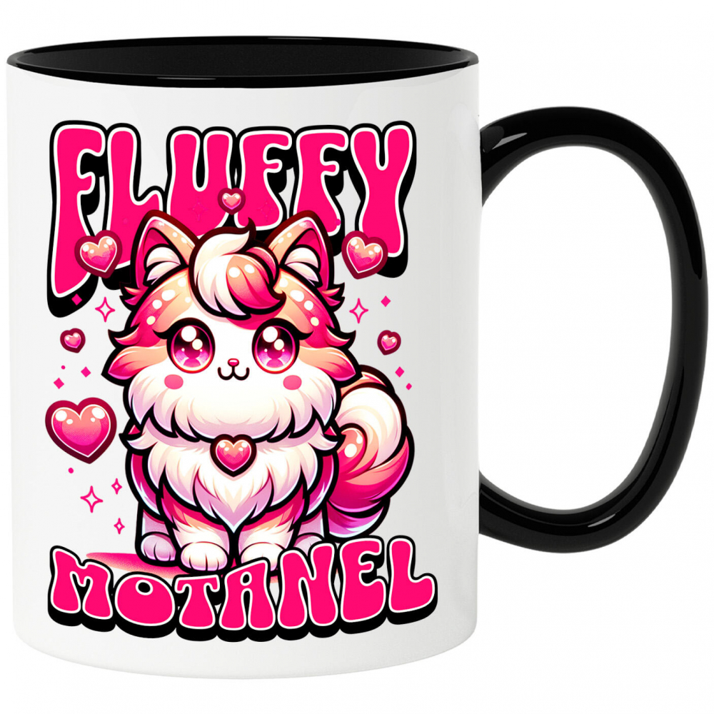 Cana Personalizata Pisica Pufoasă Portocalie Îndrăgostită – Cadou Personalizat Fluiffy Motănel pentru Valentine's Day [1]