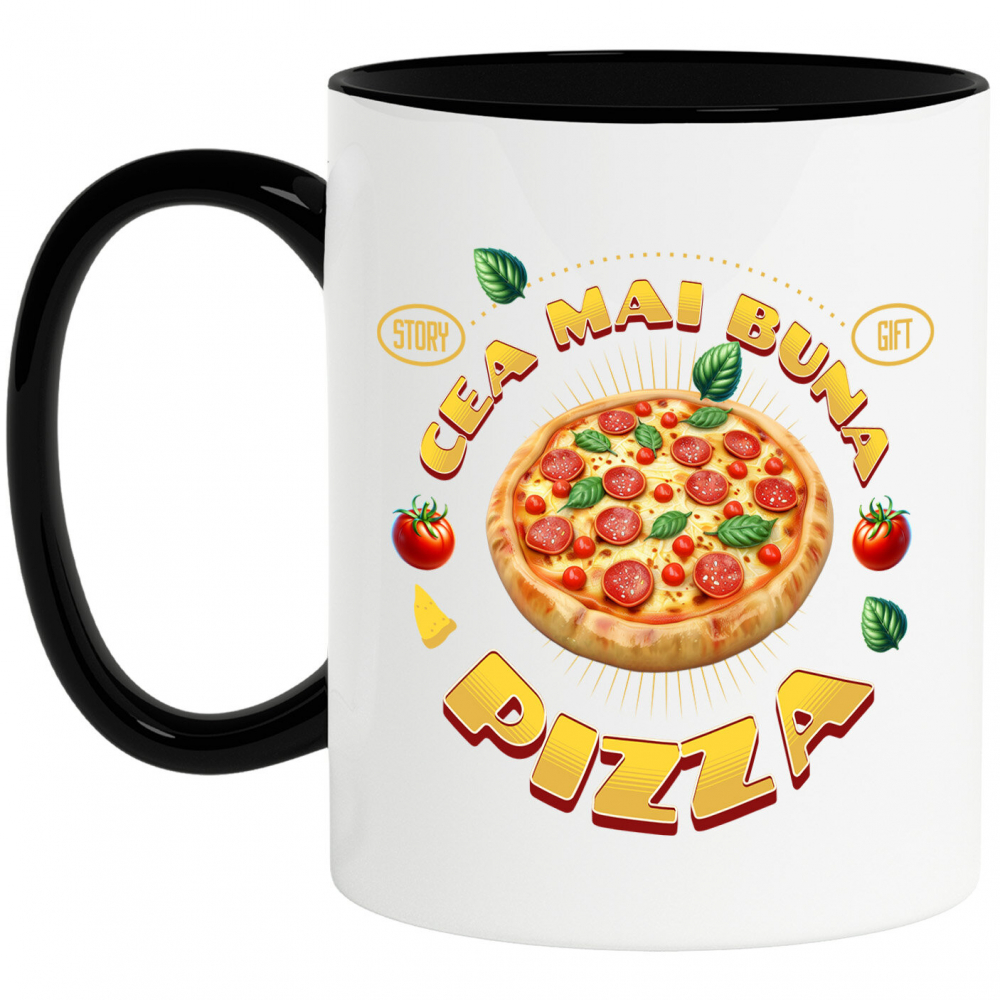 Cana Personalizata Pizza Imensă cu Peperoni și Legume - Fast Food Delicios pentru Familie și Prieteni [1]