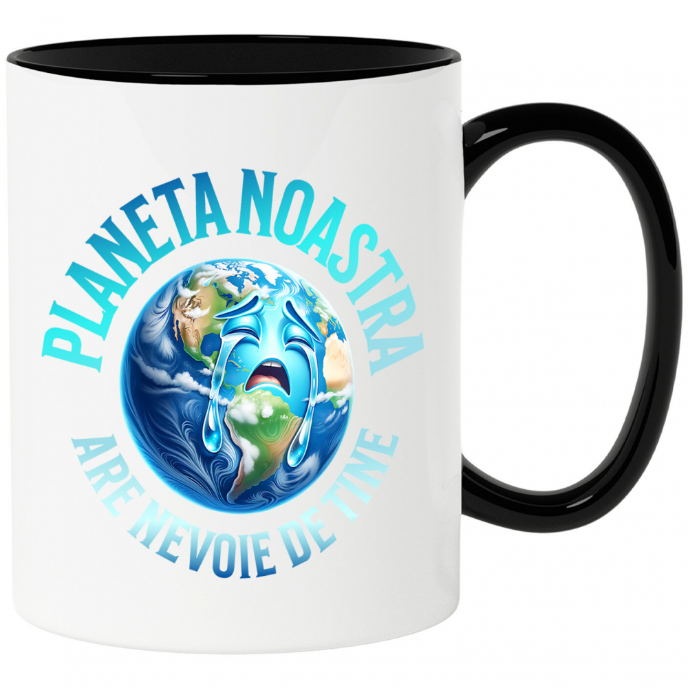 Cana Personalizata "Produse personalizate ecologice – Planeta Pământ plângând, protejează natura pentru viitor" [1]