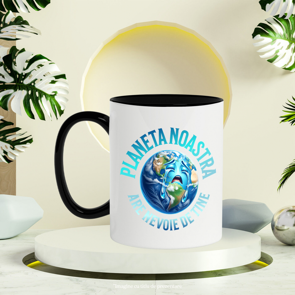 Cana Personalizata "Produse personalizate ecologice – Planeta Pământ plângând, protejează natura pentru viitor" [3]