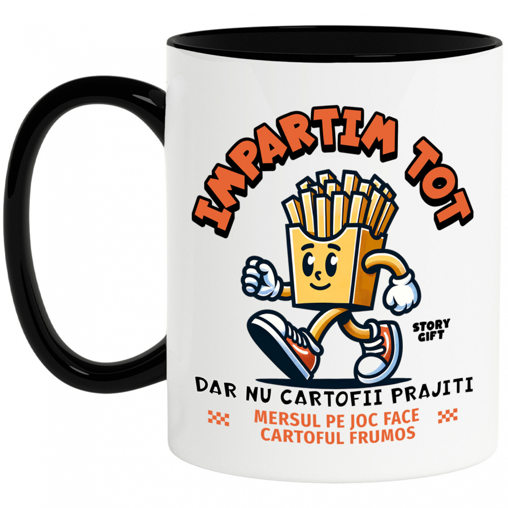 Cana Personalizata Cadouri personalizate cu fast food | Cartofi prăjiți și adidași roșii pentru familie și prieteni [1]