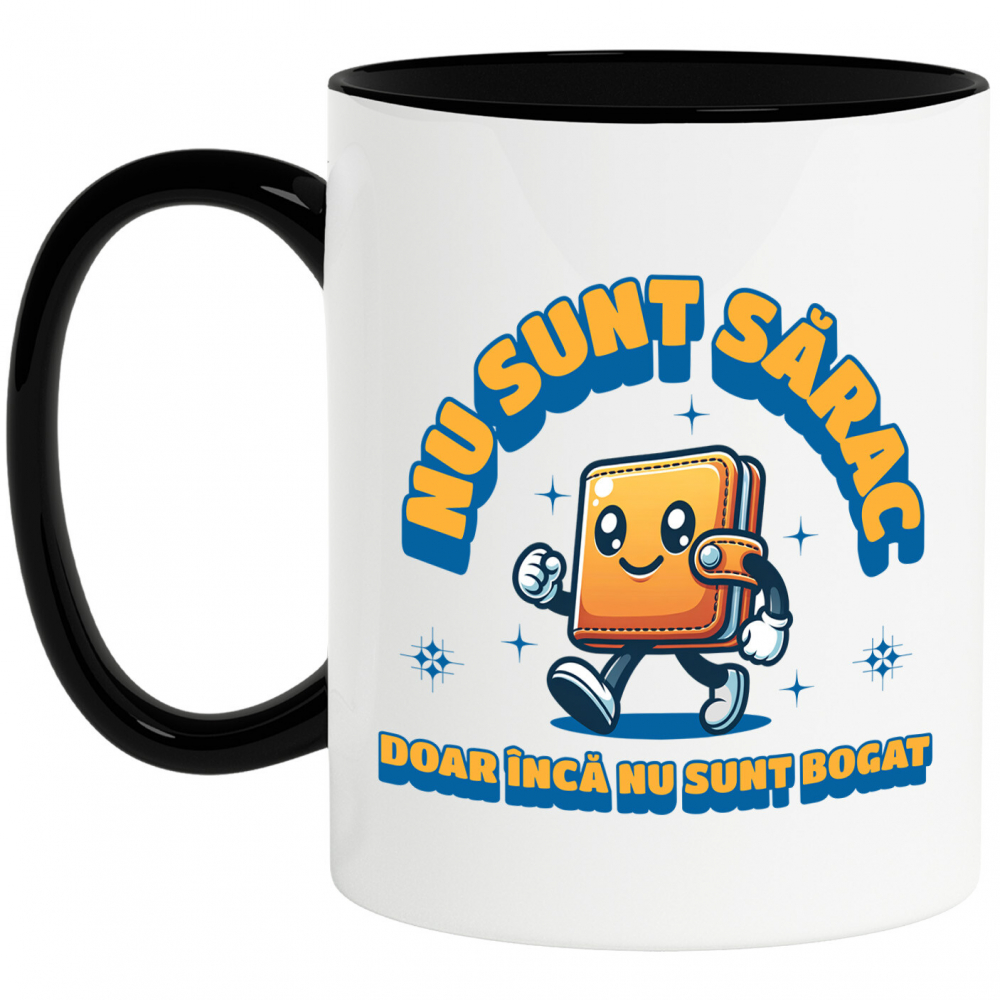 Cana Personalizata Portofel Mergător Vesel – „Nu Sunt Sărac, Doar Încă Nu Sunt Bogat” – Cadou Personalizat pentru Familie, Tati, Copii, Prieteni [1]
