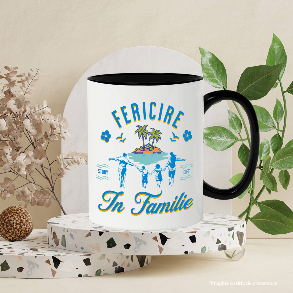 Cana Personalizata Tricou Personalizat Familie - „Fericire în Vacanță” | Cadouri Unice [3]