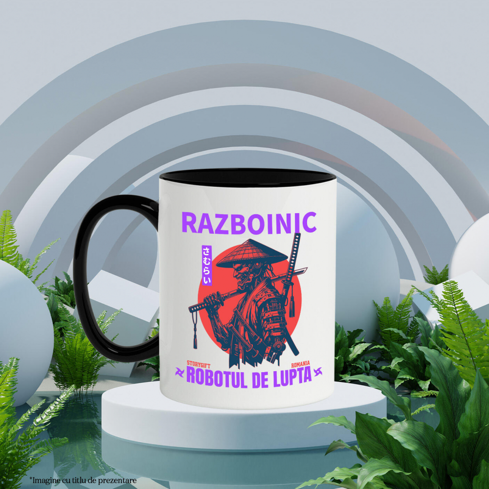 Cana Personalizata Cadouri personalizate – Robot războinic cu pălărie în stil samurai și ninja [3]