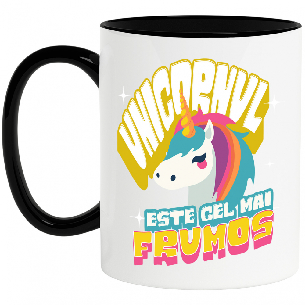 Cana Personalizata Unicorn Colorat Multicolor – Cadou Personalizat „Unicornul este Cel Mai Frumos” pentru Copii [1]