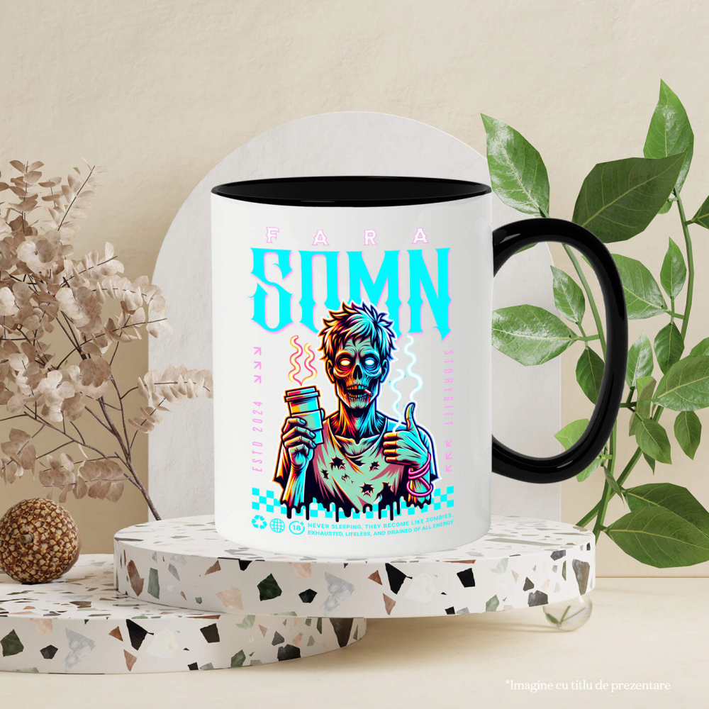 Cana Personalizata „Cana Personalizată „Zombie Extenuat” - Cadou Amuzant pentru Iubitorii de Cafea” [3]