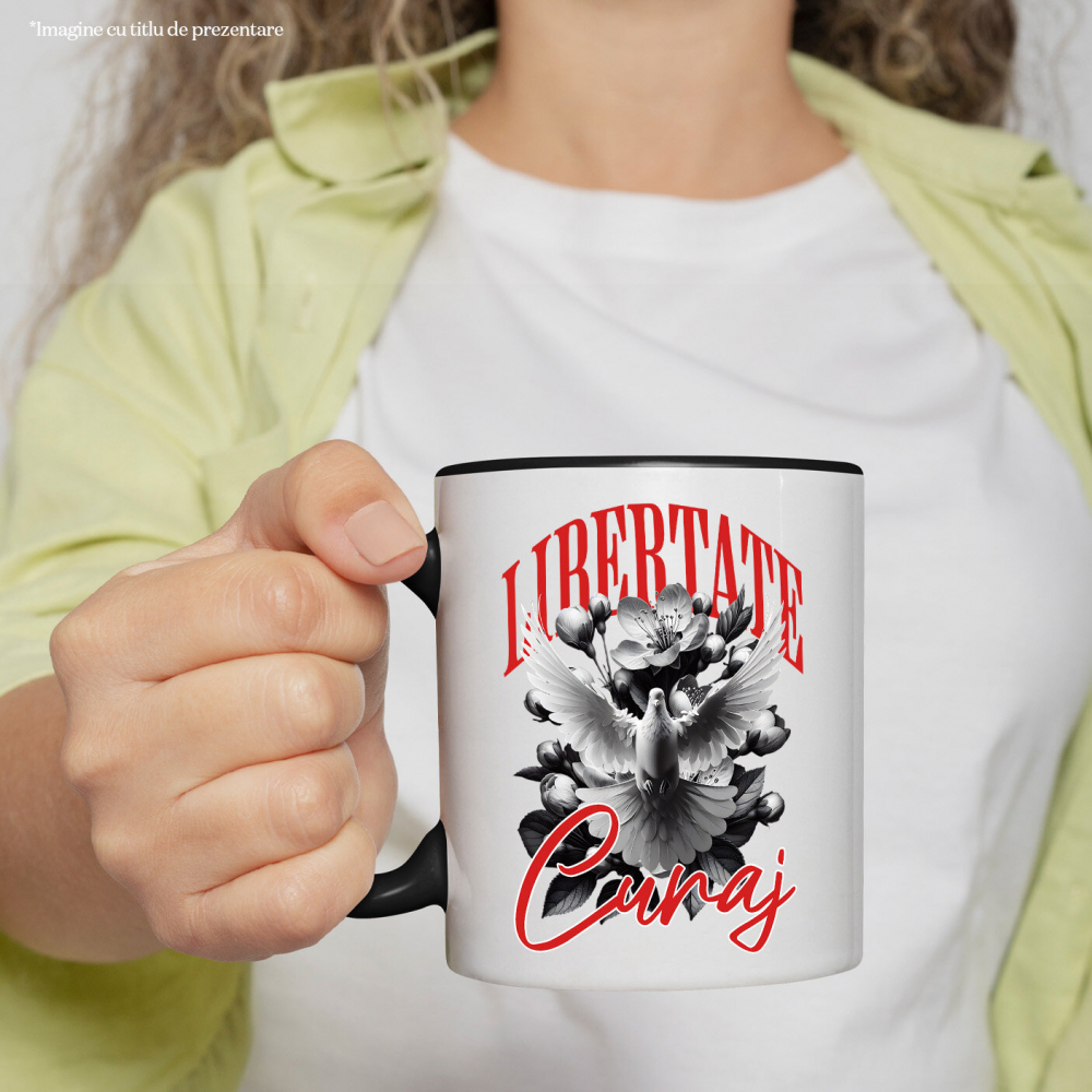 Cana Personalizata Porumbel Alb cu Aripi Imense - Simbol al Purității și Libertății pentru Cadouri Personalizate [2]