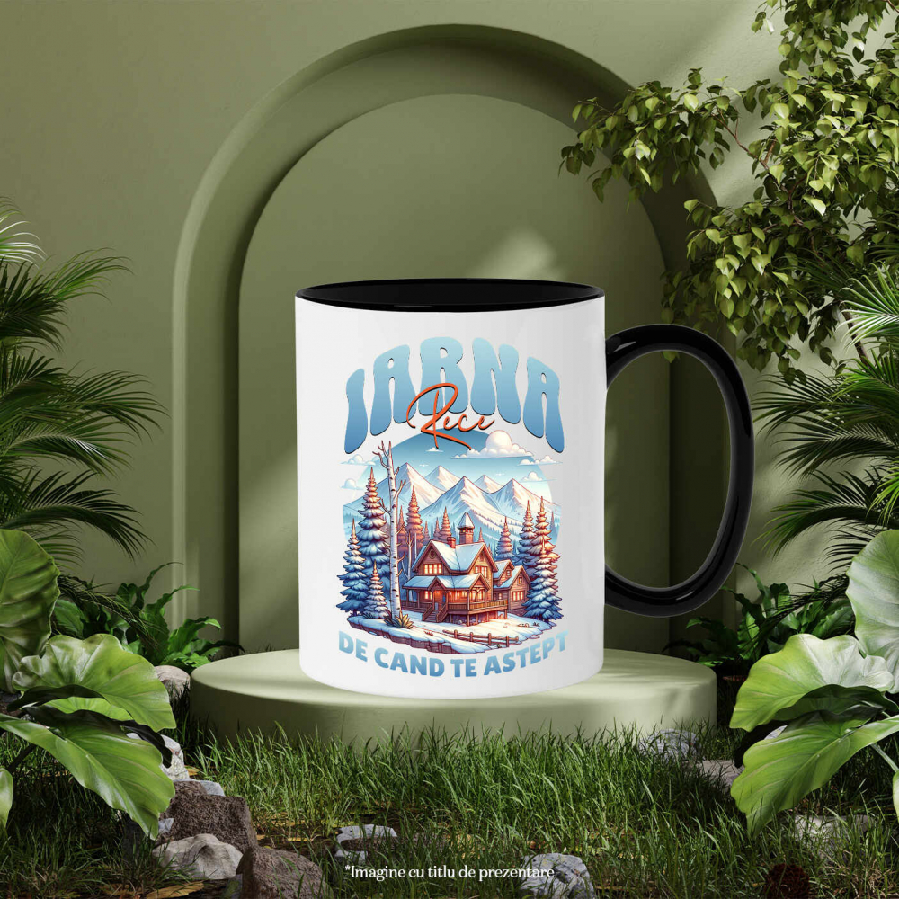 Cana Personalizata "Cabana în Pădure și Zăpadă – Vacanță de Iarnă și Crăciun în Natură" [3]