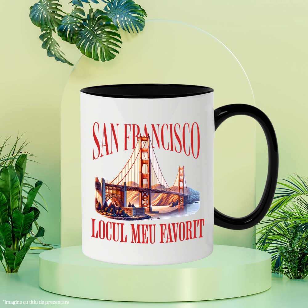 Cana Personalizata "Priveliste Pod San Francisco – Apus de Soare și Locul Meu Preferat" [3]