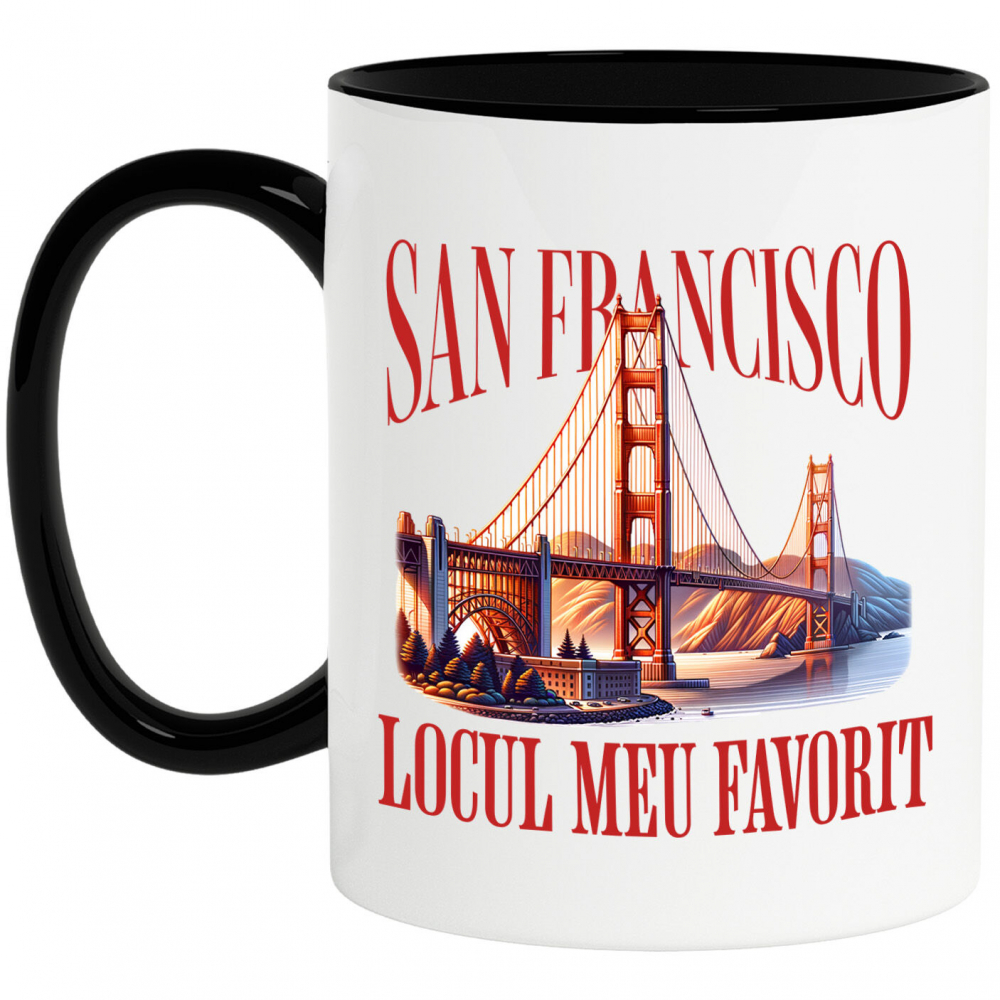 Cana Personalizata "Priveliste Pod San Francisco – Apus de Soare și Locul Meu Preferat" [1]