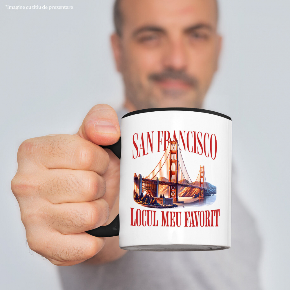 Cana Personalizata "Priveliste Pod San Francisco – Apus de Soare și Locul Meu Preferat" [2]