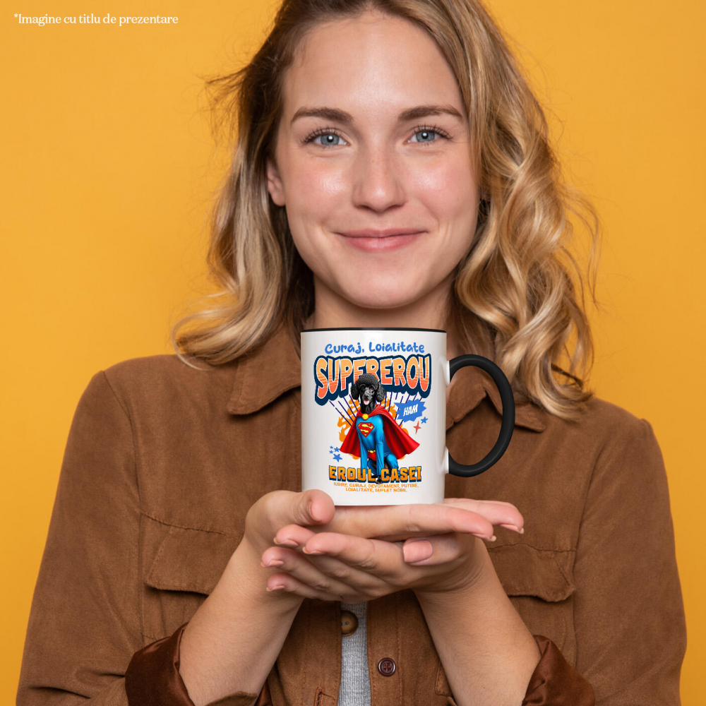 Cana Personalizata Pudel în Costum de Superman – Produse Personalizate pentru Familie și Copii [2]