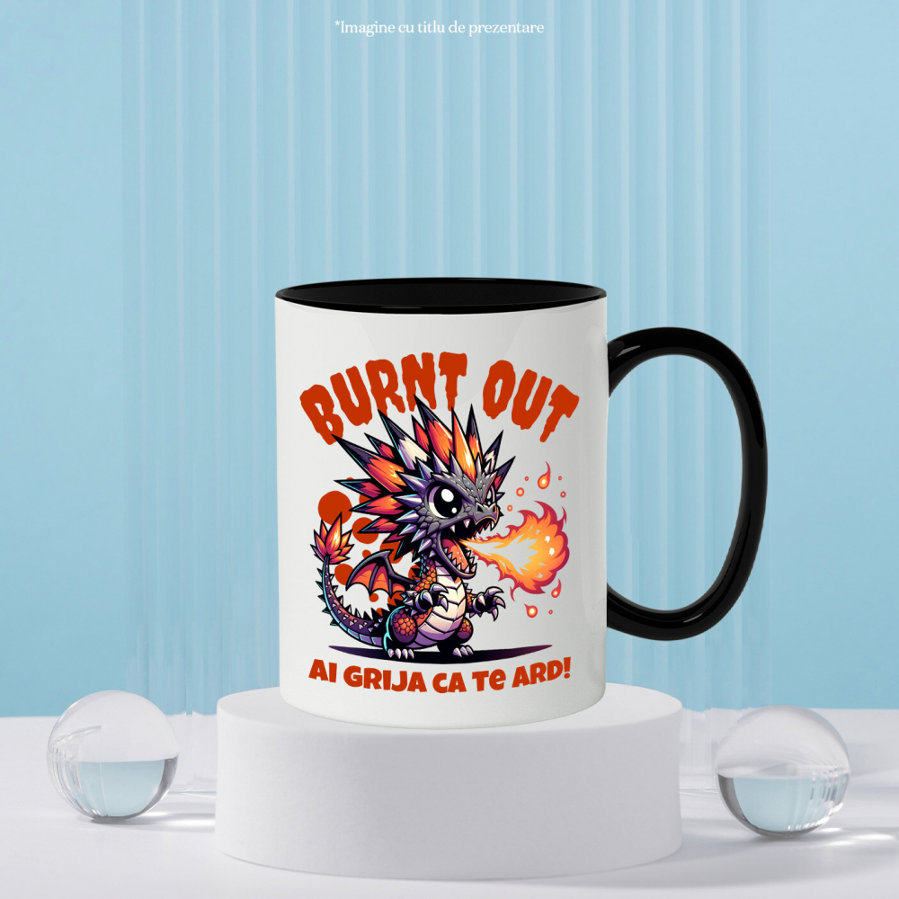 Cana Personalizata Costum Pui Dragon cu Flăcări - "Ai Grija Ca Te Ard!" - Personalizat pentru Copii [3]