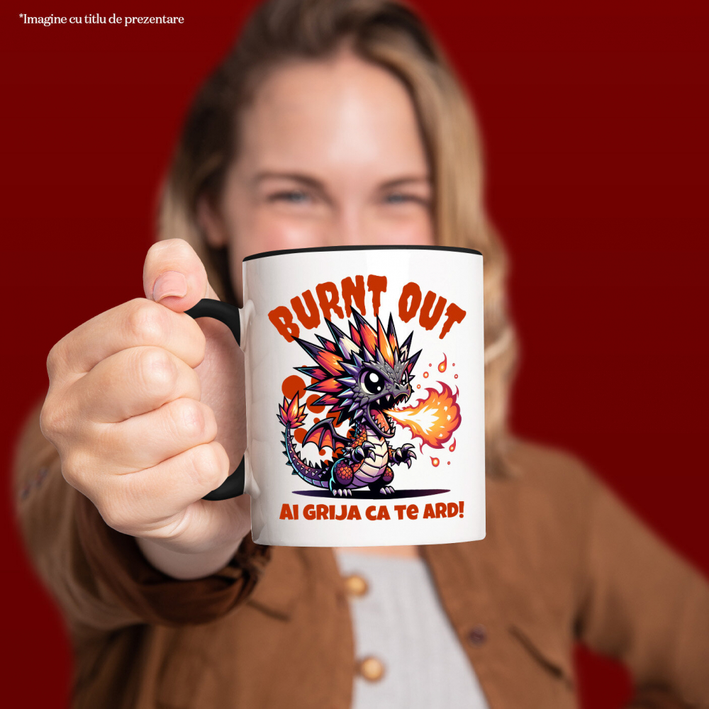 Cana Personalizata Costum Pui Dragon cu Flăcări - "Ai Grija Ca Te Ard!" - Personalizat pentru Copii [2]
