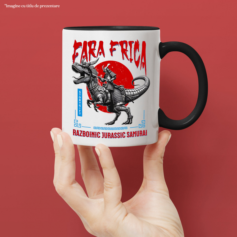 Cana Personalizata Războinic Jurassic Samurai - Dinozaur T-Rex în Stil Chinezesc - Cadouri Personalizate [2]