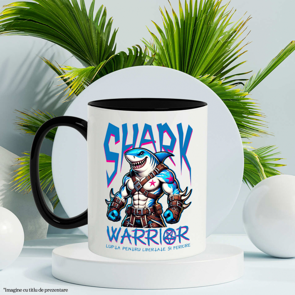 Cana Personalizata Tricou Personalizat Rechin Puternic – Luptă pentru Libertate și Fericire | Cadou Inspirațional [3]