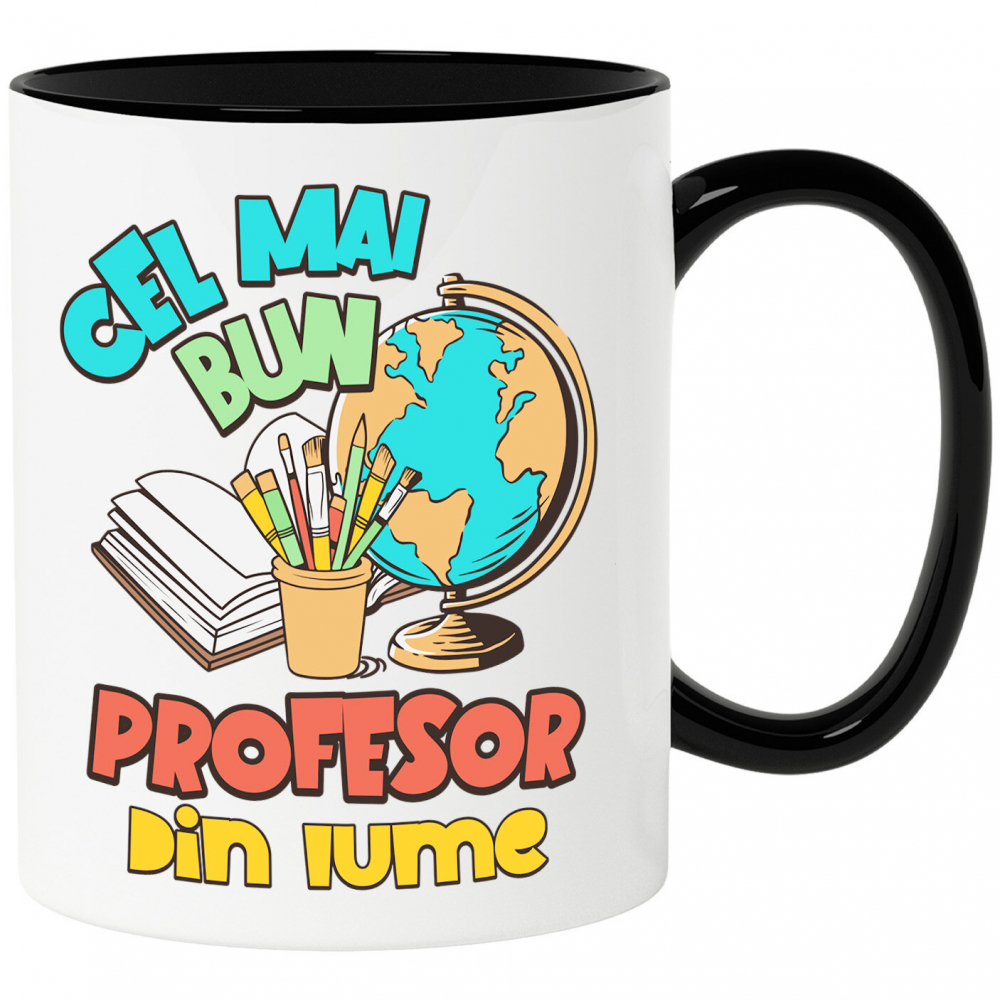 Cana Personalizata Rechizite Școlare – Carte, Glob Pământesc, Educație pentru Copii [1]