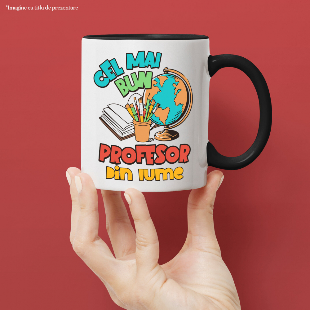 Cana Personalizata Rechizite Școlare – Carte, Glob Pământesc, Educație pentru Copii [2]