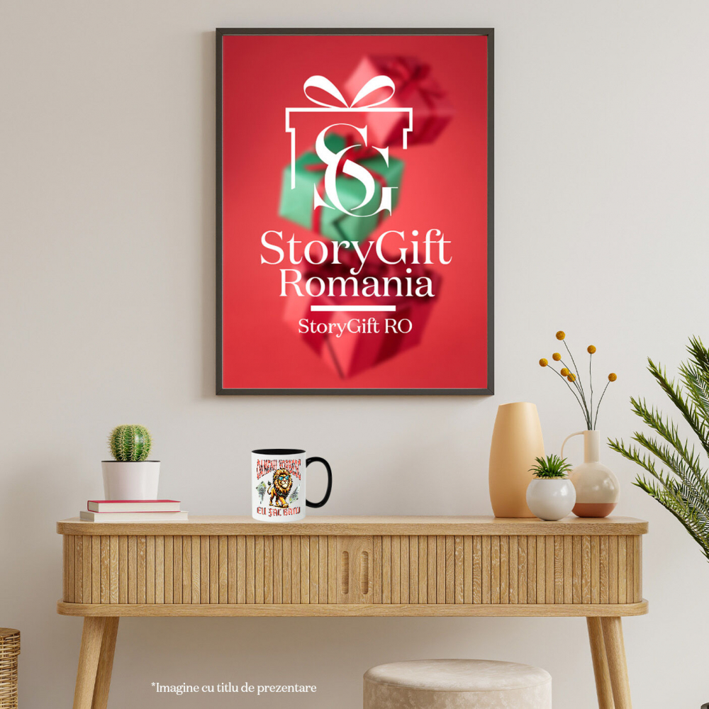 Cana Personalizata Leu Fericit cu Ochelari și Bancnote – Design Motivațional Personalizat [4]