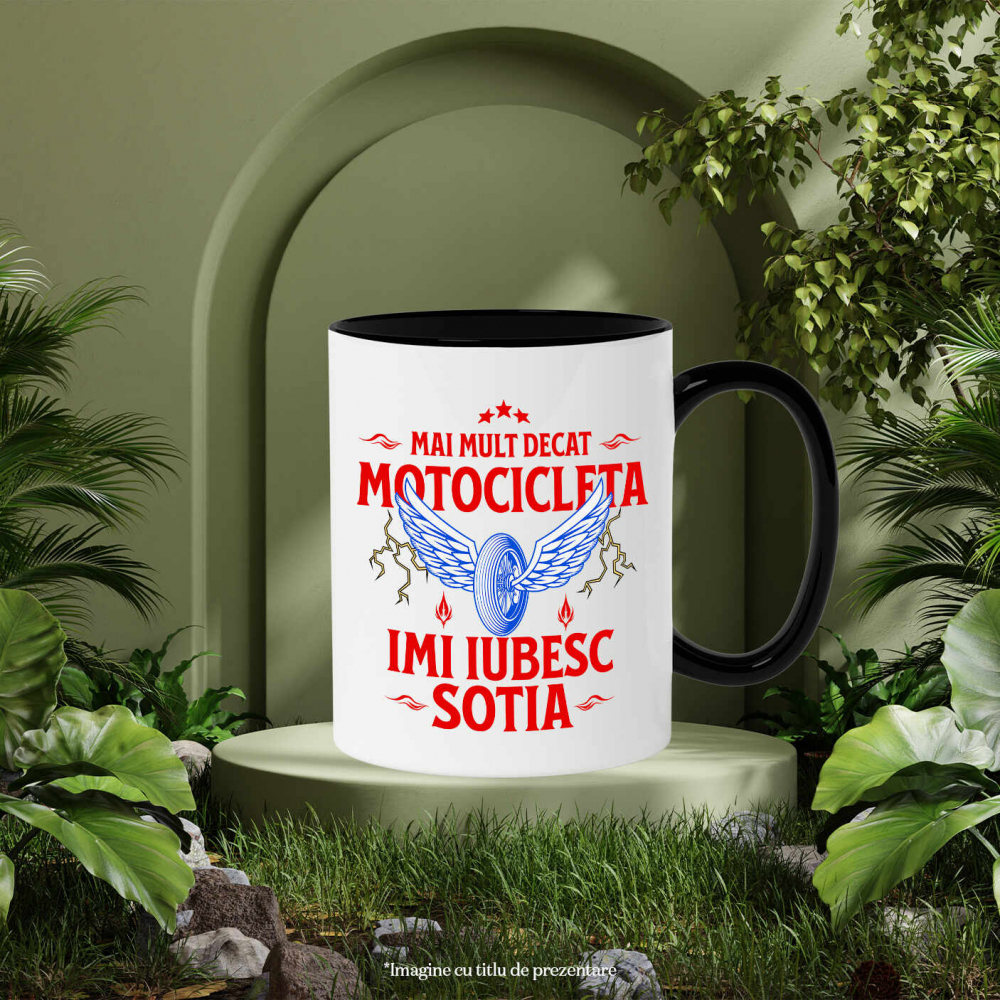 Cana Personalizata Roată Motocicletă Cu Aripi – Simbolul Libertății Pe Două Roți [3]