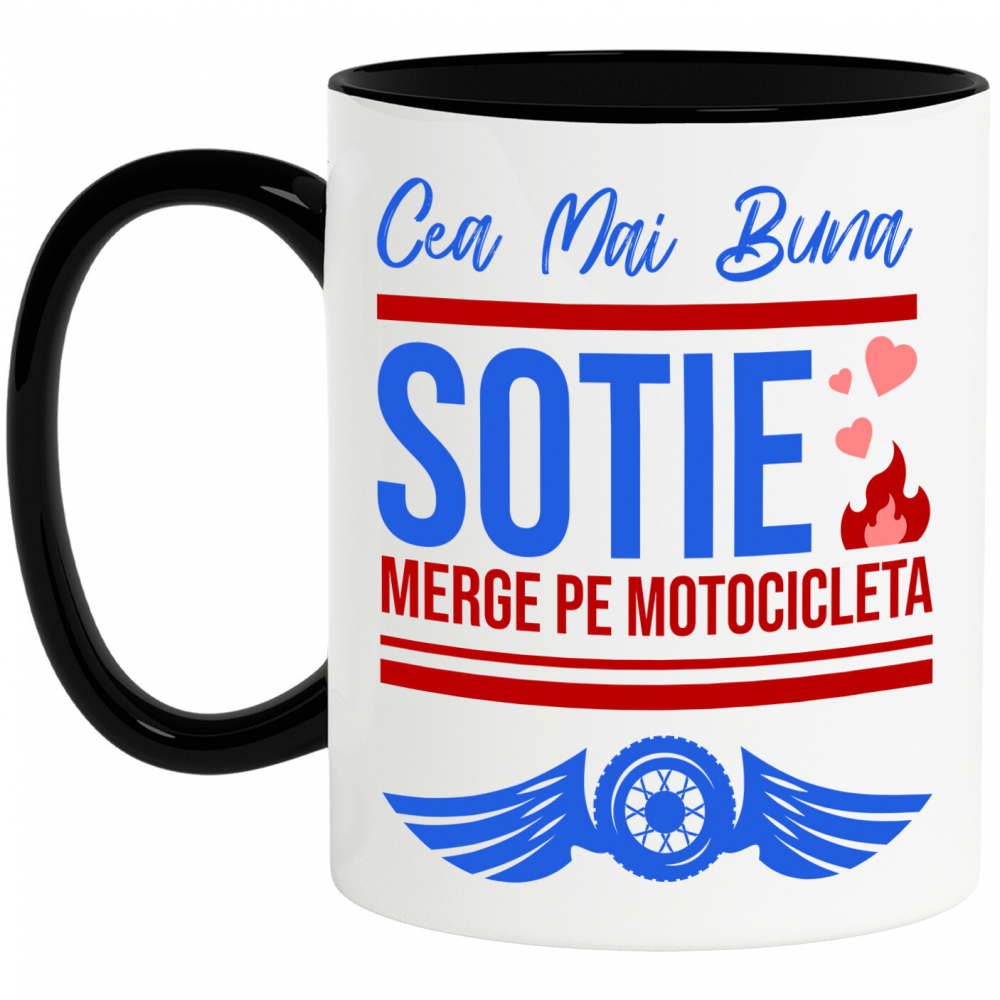 Cana Personalizata Tricouri Personalizate Valentine's Day - Dragoste & Motociclete [1]