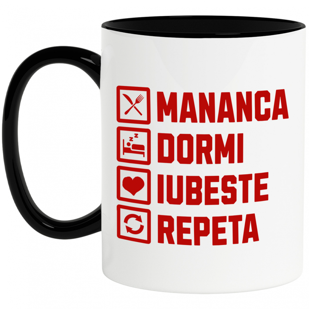 Cana Personalizata „Rutina Zilnică de Dragoste - Cadou Amuzant și Personalizat pentru Iubita, Familie și Prieteni de Valentine's Day” [1]