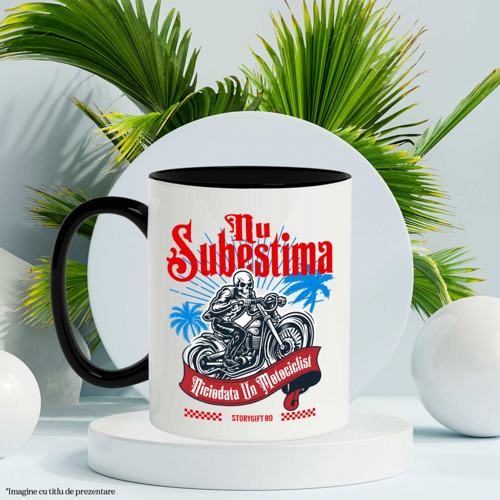 Cana Personalizata Schelete Motociclist – Aventură Înfricoșătoare pe Insulă Tropicală [3]