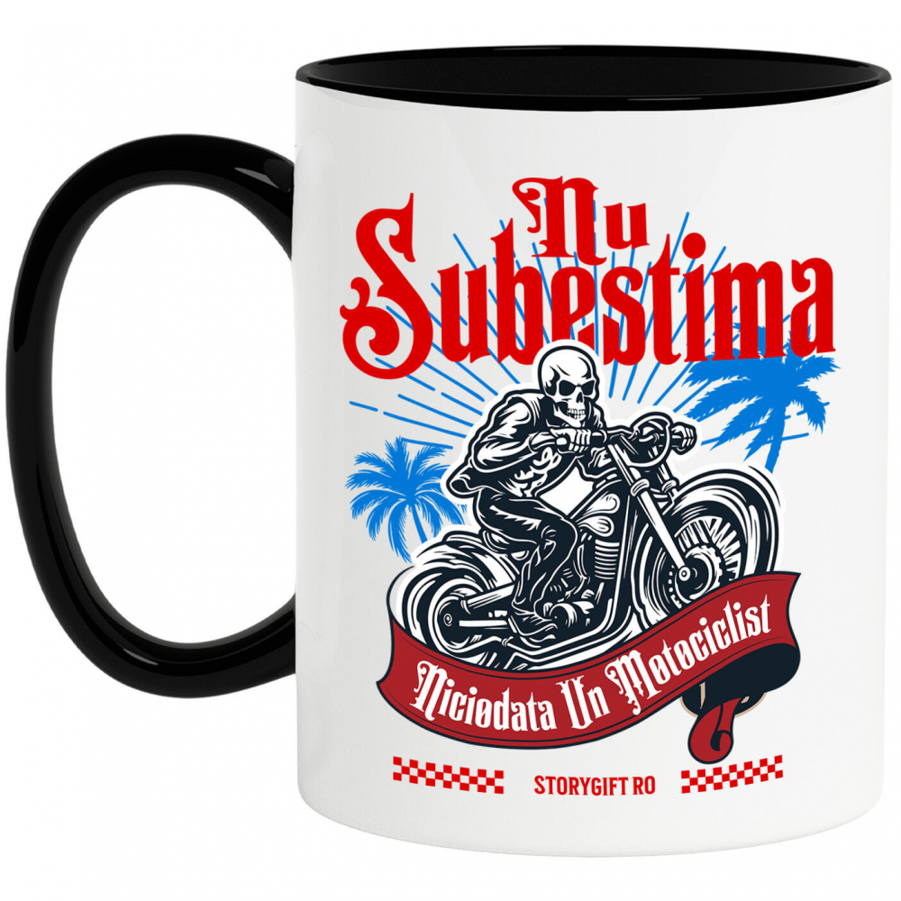 Cana Personalizata Schelete Motociclist – Aventură Înfricoșătoare pe Insulă Tropicală [1]